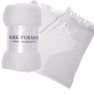 Mark and Graham Colorback Throw In Gray/Ivory
